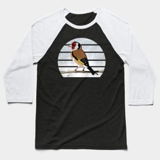 Goldfinch Winter Snow Bird Watching Birding Ornithologist Gift Baseball T-Shirt